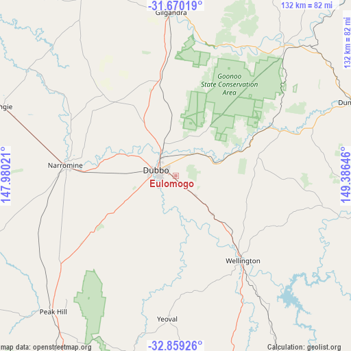 Eulomogo on map
