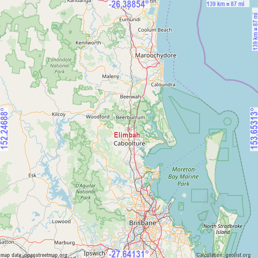 Elimbah on map