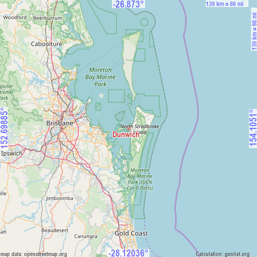 Dunwich on map