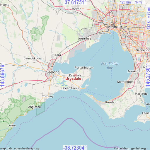 Drysdale on map