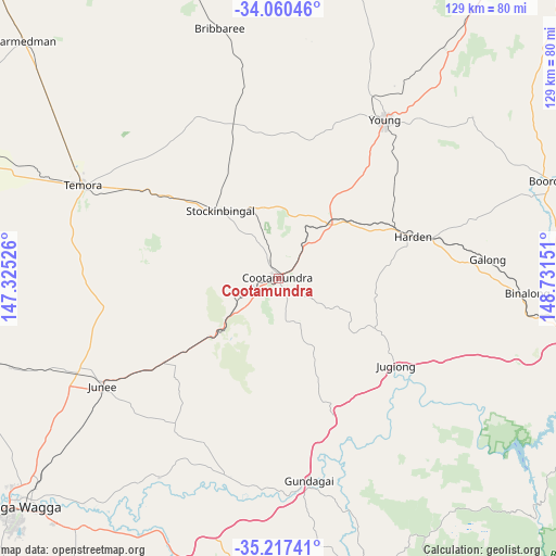 Cootamundra on map