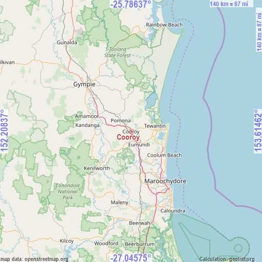 Cooroy on map