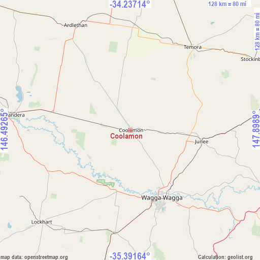 Coolamon on map