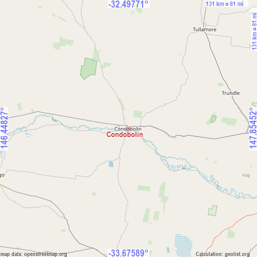 Condobolin on map