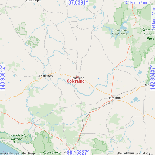 Coleraine on map
