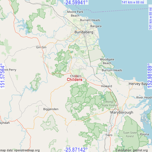 Childers on map