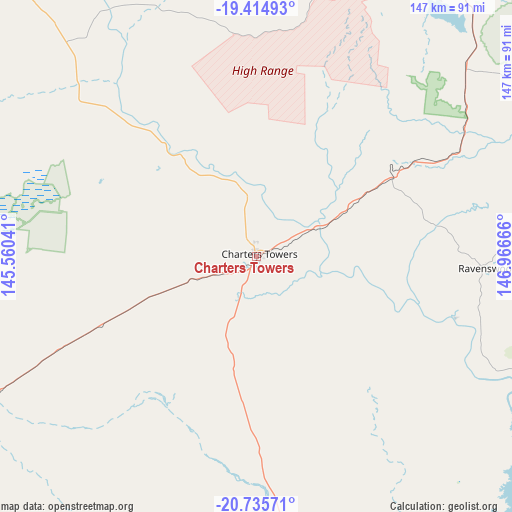 Charters Towers on map