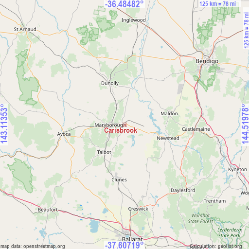Carisbrook on map