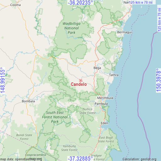 Candelo on map