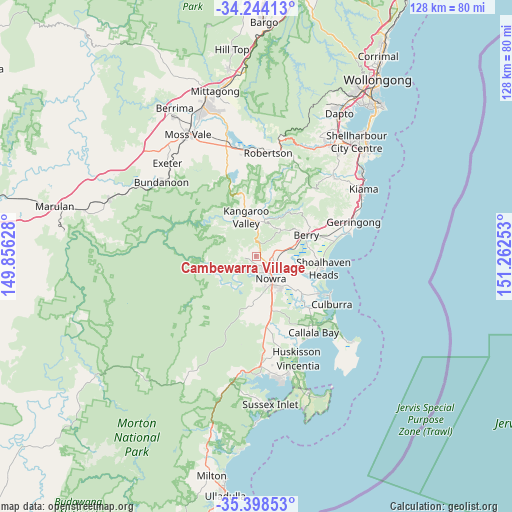 Cambewarra Village on map