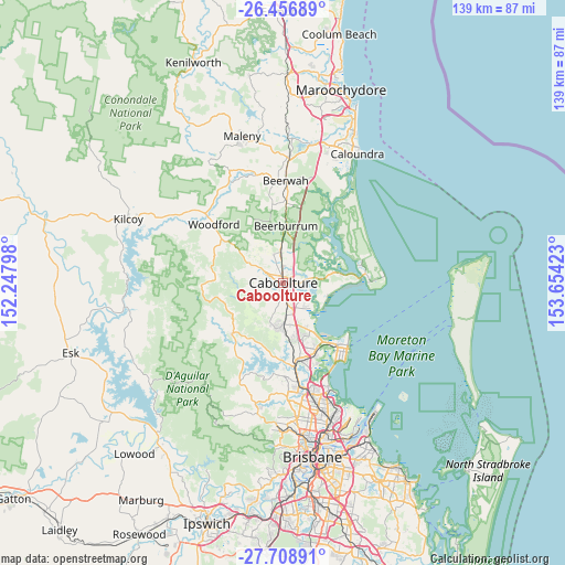 Caboolture on map