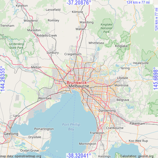 Brunswick on map