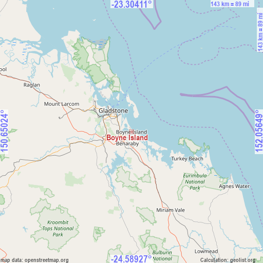 Boyne Island on map