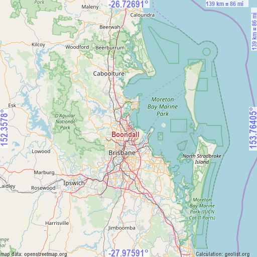 Boondall on map