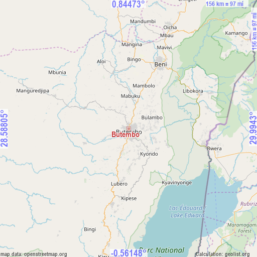Butembo on map