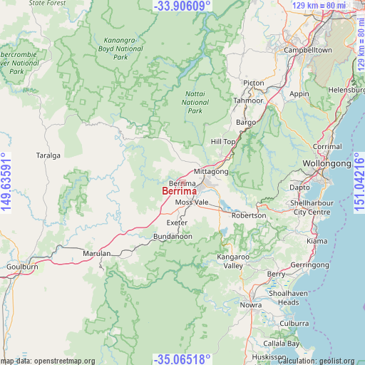 Berrima on map