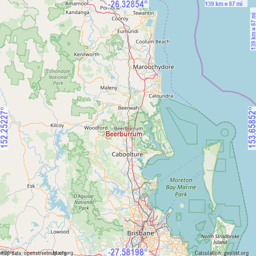 Beerburrum on map