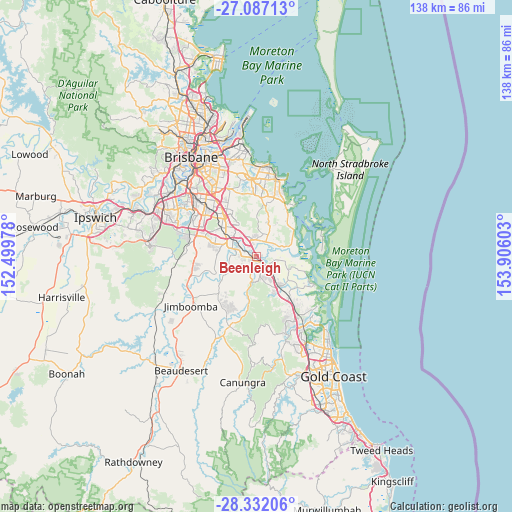 Beenleigh on map
