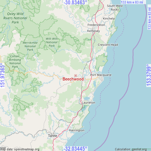 Beechwood on map