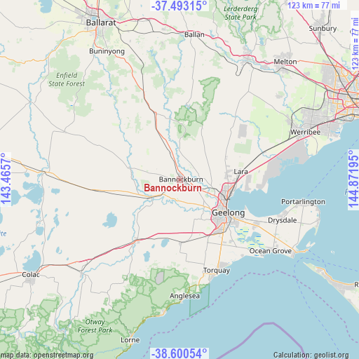 Bannockburn on map