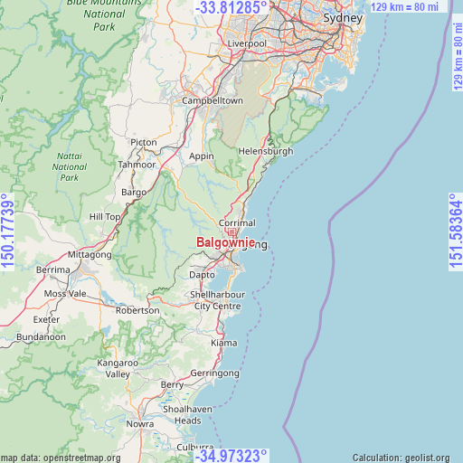 Balgownie on map