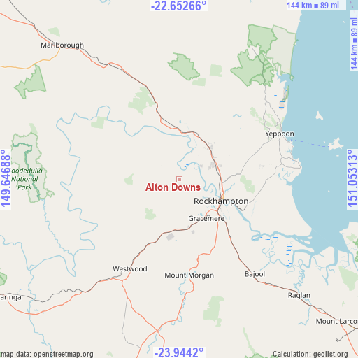 Alton Downs on map