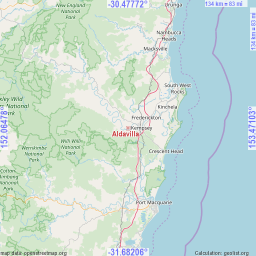 Aldavilla on map