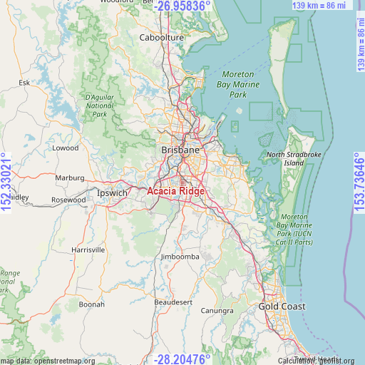 Acacia Ridge on map