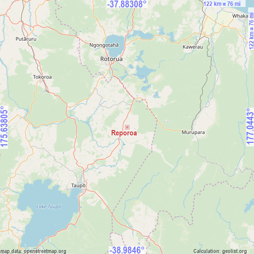 Reporoa on map