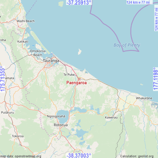 Paengaroa on map