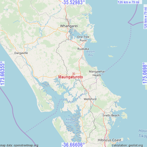 Maungaturoto on map