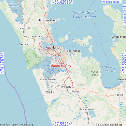 Manukau City on map