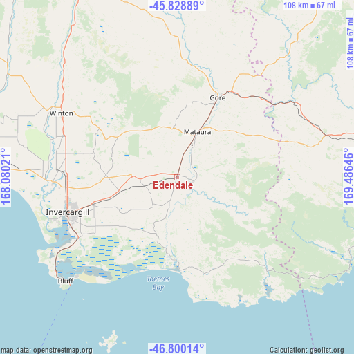 Edendale on map