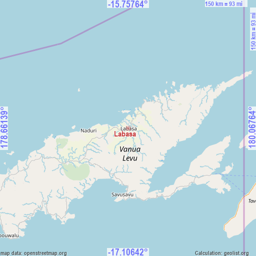 Labasa on map