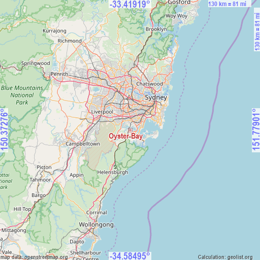 Oyster Bay on map
