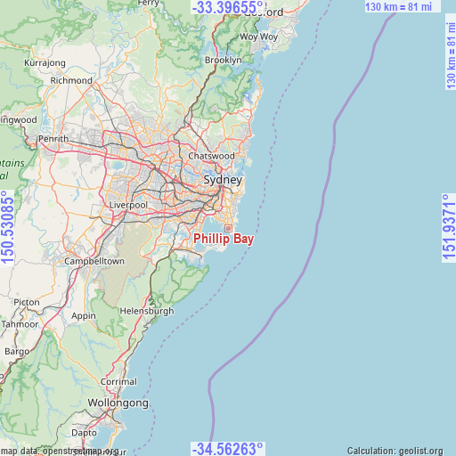 Phillip Bay on map