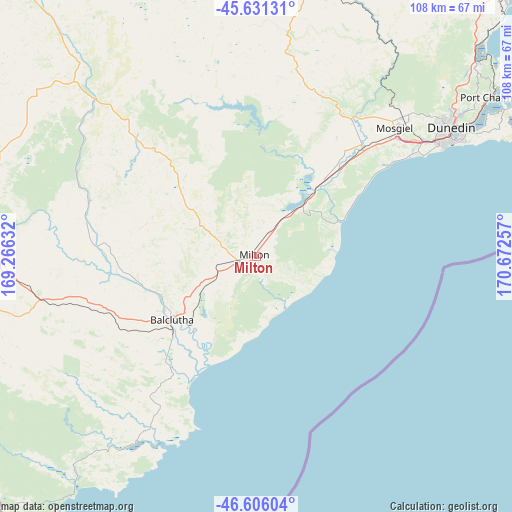 Milton on map