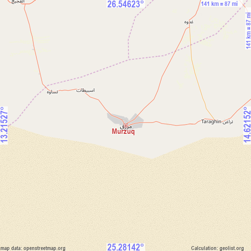 Murzuq on map