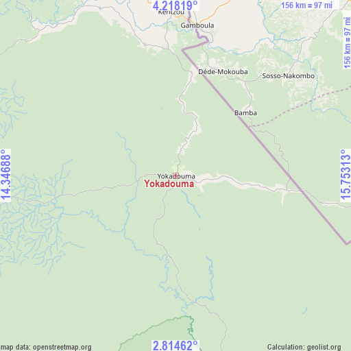 Yokadouma on map