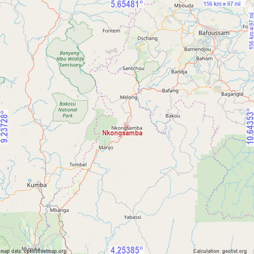 Nkongsamba on map
