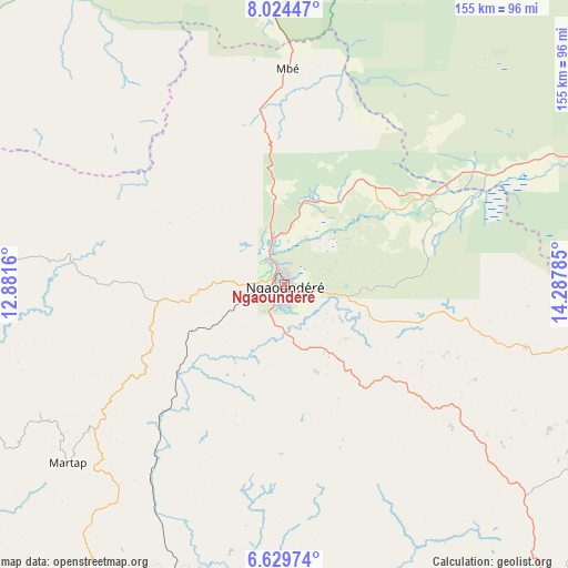 Ngaoundéré on map