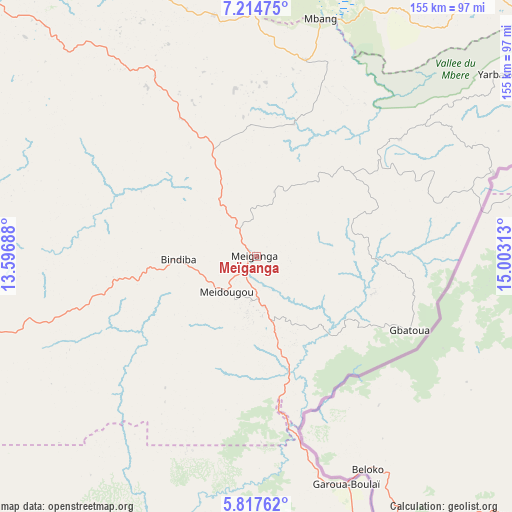 Meïganga on map
