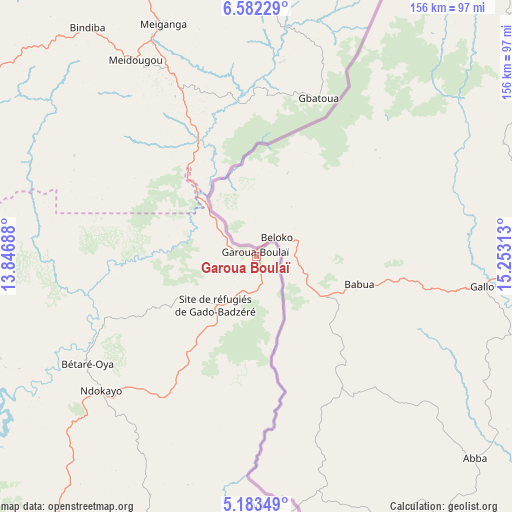 Garoua Boulaï on map