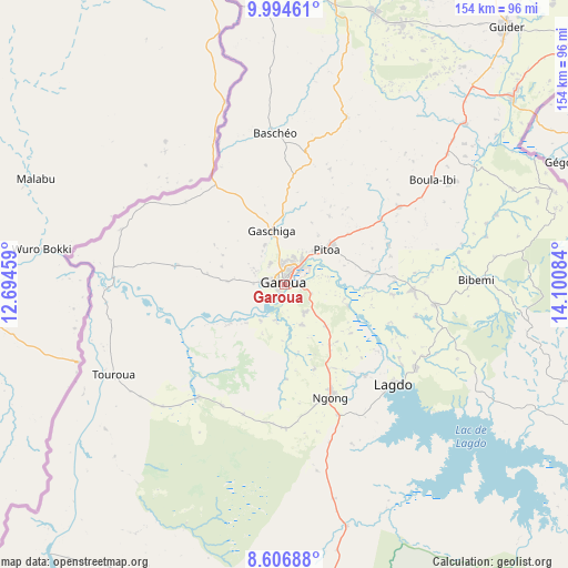 Garoua on map