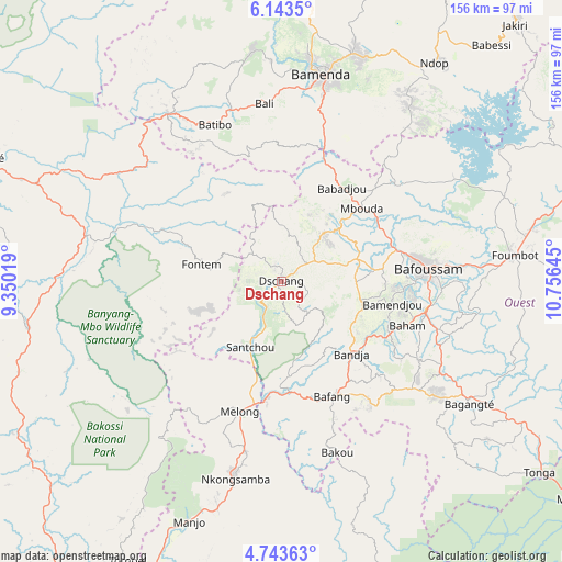 Dschang on map