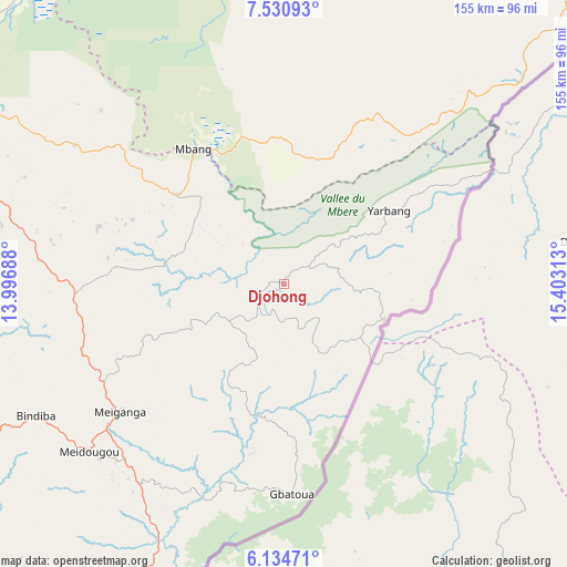 Djohong on map