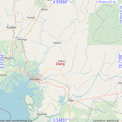 Diang on map