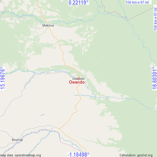 Owando on map