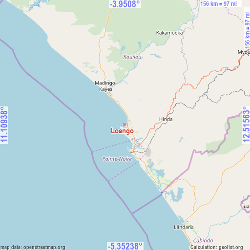 Loango on map