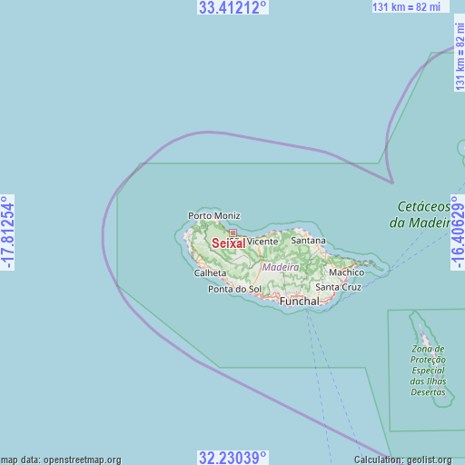 Seixal on map